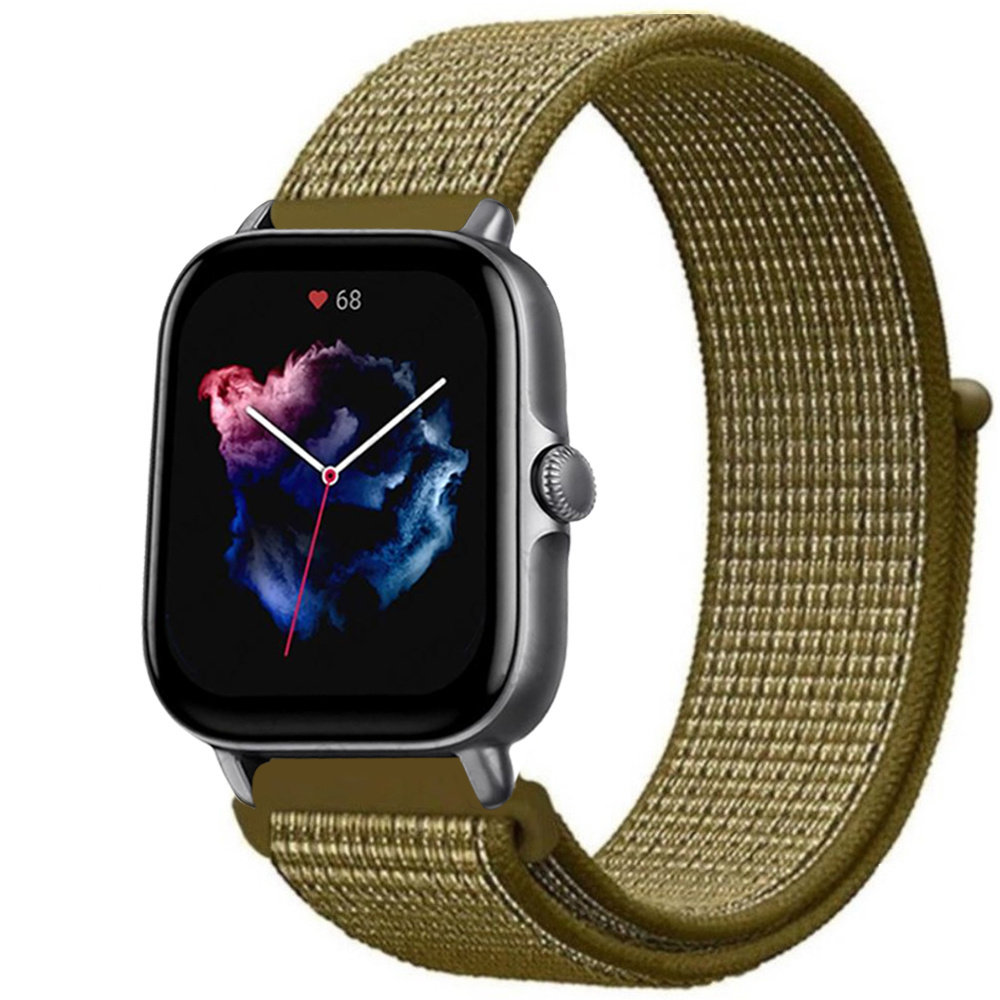 Strap-it Strap-it Bracelet nylon Amazfit GTS 3 (olive)