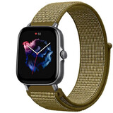 Strap-it Bracelet nylon Amazfit GTS 3 (olive)