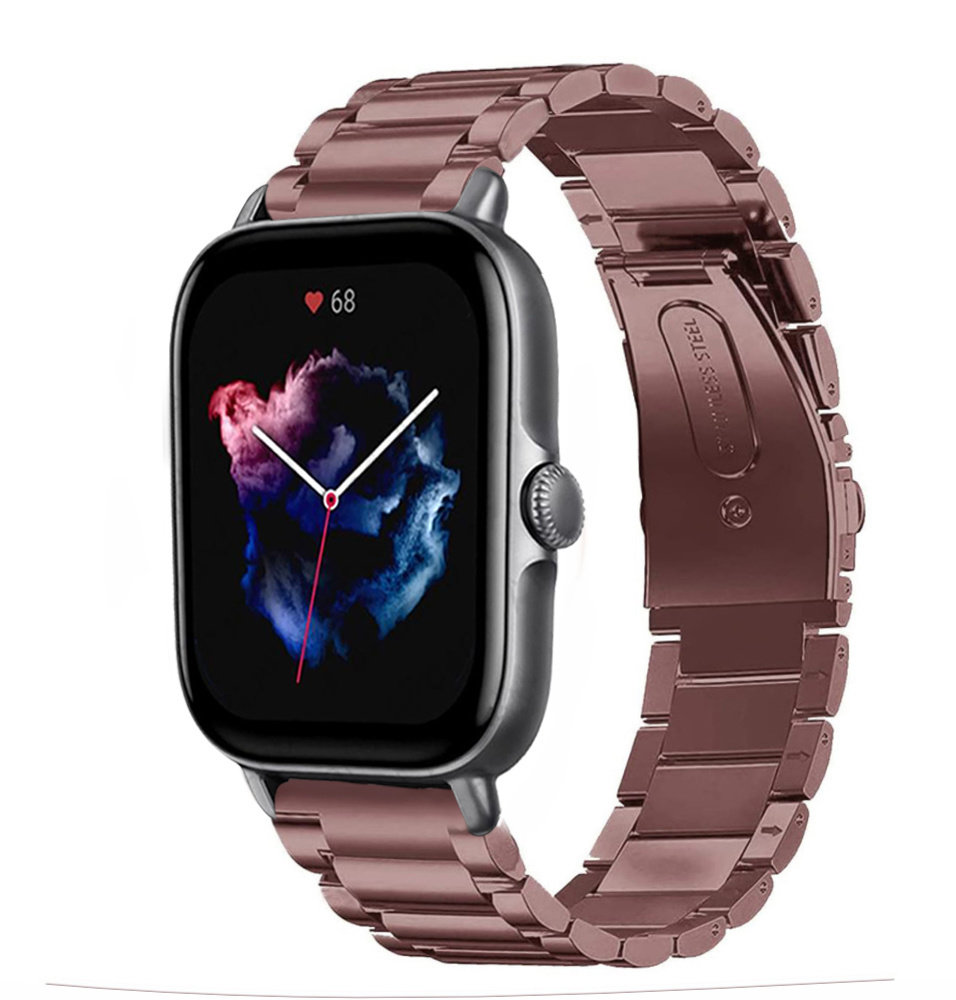 Strap-it Strap-it Bracelet acier Amazfit GTS 3 (bronze-or)