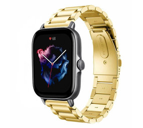 Strap-it Bracelet acier Amazfit GTS 3 (or) Strap-it Bracelet acier Amazfit GTS 3 (or)
