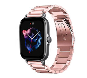 Strap-it Bracelet acier Amazfit GTS 3 (rose)