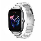 Strap-it Bracelet acier Amazfit GTS 3 (argent)