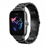 Strap-it Bracelet acier Amazfit GTS 3 (noir)