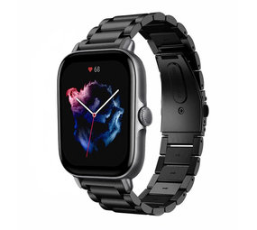 Strap-it Bracelet acier Amazfit GTS 3 (noir)