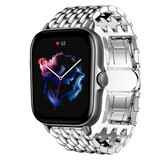 Strap-it Bracelet acier dragon Amazfit GTS 3 (argent)