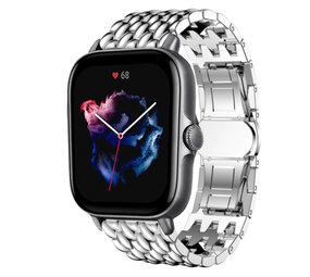 Strap-it Bracelet acier dragon Amazfit GTS 3 (argent)