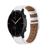 Strap-it Bracelet cuir Amazfit GTR 2 (blanc)
