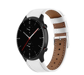 Strap-it Bracelet cuir Amazfit GTR 2 (blanc) Strap-it Bracelet cuir Amazfit GTR 2 (blanc)