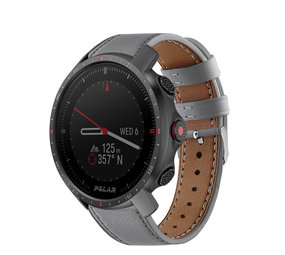 Strap-it Bracelet cuir Polar Grit X Pro (gris)