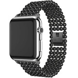 Strap-it Bracelet perles acier Apple Watch (noir)