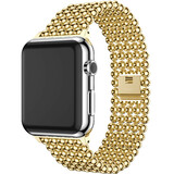 Strap-it Bracelet perles acier Apple Watch (or)