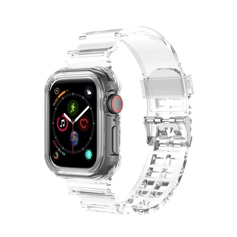 Strap it Strap it Bracelet clear TPU Apple Watch transparent