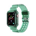 Strap-it Strap-it Bracelet clear TPU Apple Watch (vert transparent)