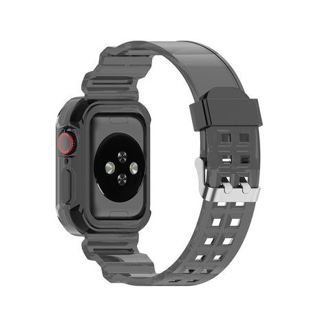 Strap-it Strap-it Bracelet clear TPU Apple Watch (noir transparent) Strap-it Strap-it Bracelet clear TPU Apple Watch (noir transparent)