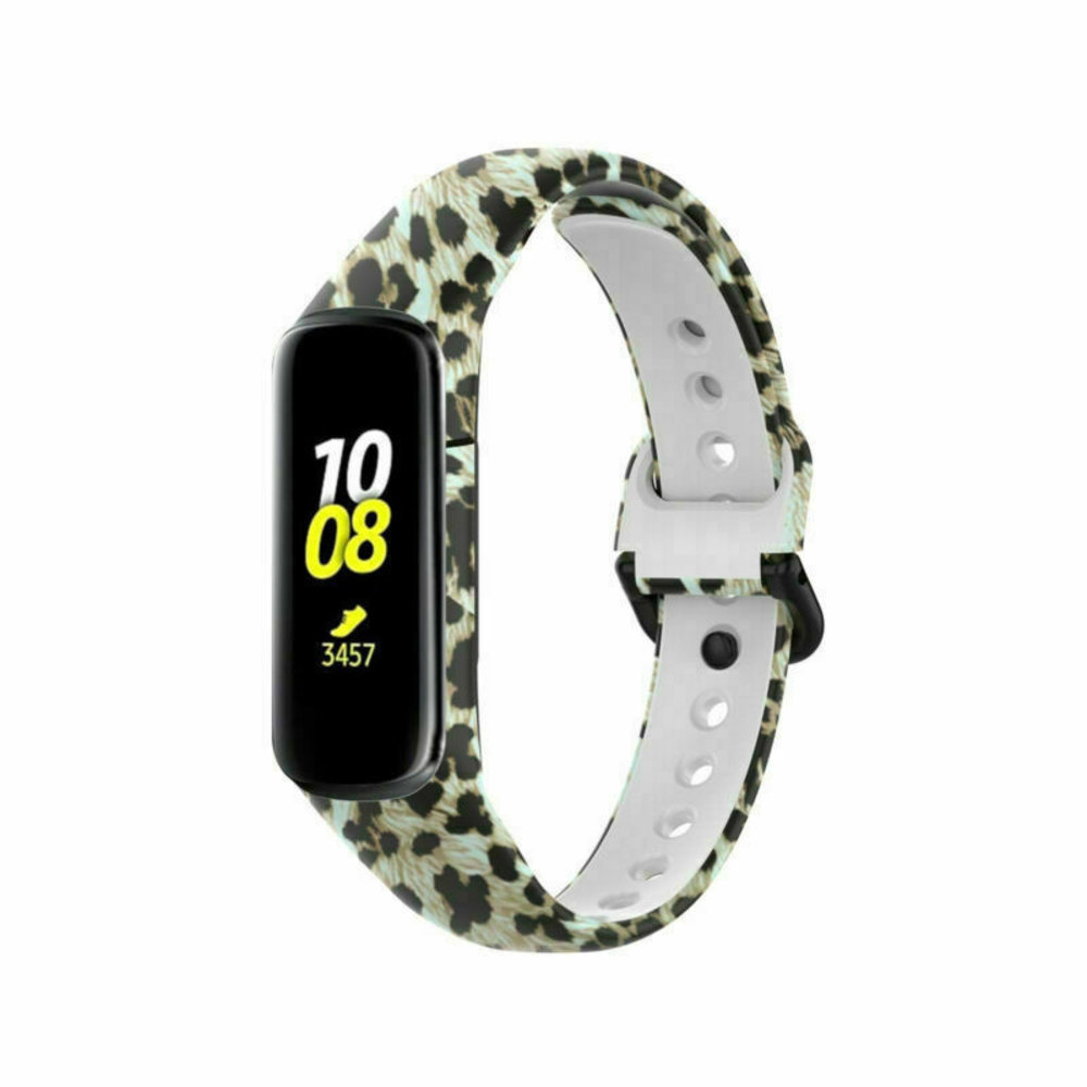 Strap-it Strap-it Bracelet Samsung Galaxy Watch Fit 2 Lucky Leopard