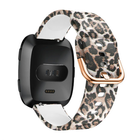 Strap-it Strap-it Bracelet Fitbit Versa Lucky Leopard