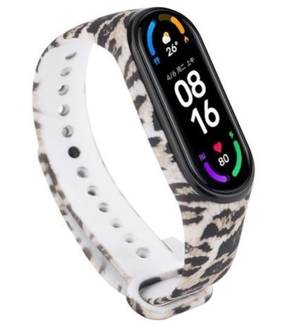 Strap-it Strap-it Bracelet Xiaomi Mi band 5 / 6 Lucky Leopard
