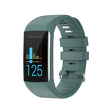 Strap-it Bracelet silicone Polar A360 / A370 (gris/Vert)
