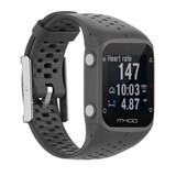 Strap-it Bracelet silicone Polar M400 / M430 (gris foncé)