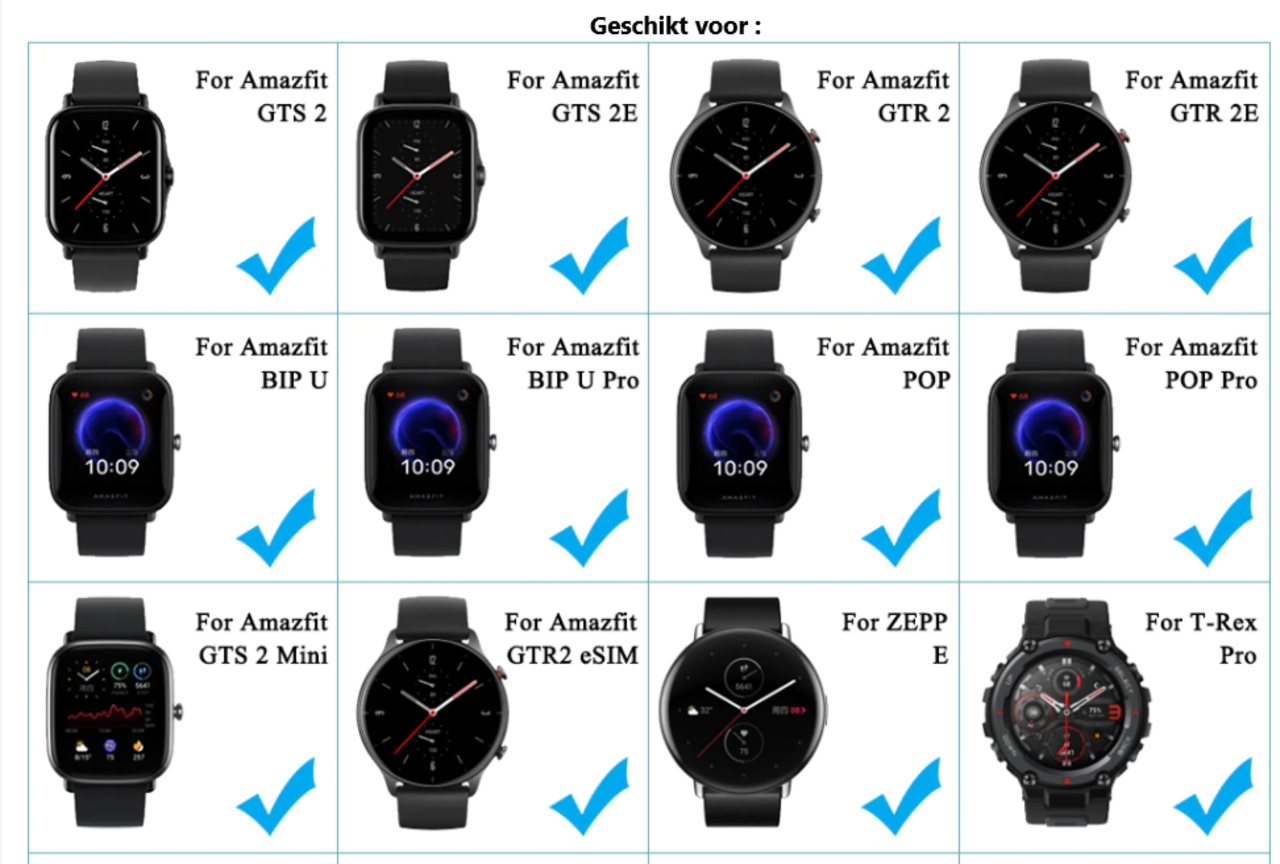 Strap-it Strap-it Chargeur Amazfit Bip U (Pro) - Amazfit Pop (Pro) - T-Rex Pro