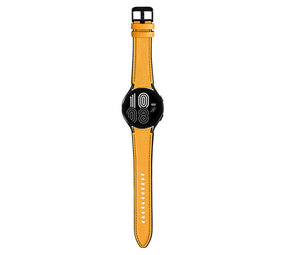 Strap-it Bracelet cuir hybride Samsung Galaxy Watch 4 - 40mm (jaune)