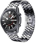 Strap-it Strap-it Bracelet acier poisson Samsung Galaxy Watch 3 45mm (noir)
