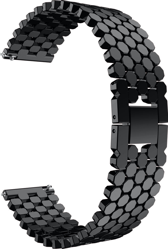 Strap-it Strap-it Bracelet acier poisson Samsung Galaxy Watch 3 45mm (noir) Strap-it Strap-it Bracelet acier poisson Samsung Galaxy Watch 3 45mm (noir)