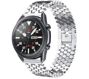 Strap-it Bracelet acier poisson Samsung Galaxy Watch 3 45mm (argent) Strap-it Bracelet acier poisson Samsung Galaxy Watch 3 45mm (argent)