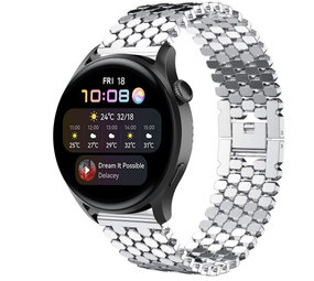 Strap-it Bracelet acier poisson Huawei Watch 3 (Pro) (argent)
