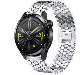 Strap-it Bracelet acier poisson Huawei Watch GT 3 46mm (argent)