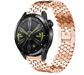 Strap-it Bracelet acier poisson Huawei Watch GT 3 46mm (or rose)
