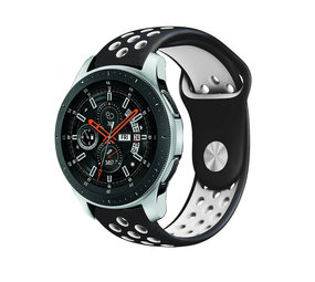 Strap-it Bracelet sport Samsung Galaxy Watch 46mm (noir/blanc) Strap-it Bracelet sport Samsung Galaxy Watch 46mm (noir/blanc)