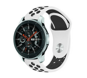 Strap-it Bracelet sport Samsung Galaxy Watch 46mm (blanc/noir) Strap-it Bracelet sport Samsung Galaxy Watch 46mm (blanc/noir)