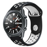Strap-it Bracelet sport Samsung Galaxy Watch 3 45mm (noir/blanc) Strap-it Bracelet sport Samsung Galaxy Watch 3 45mm (noir/blanc)