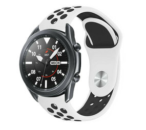 Strap-it Bracelet sport Samsung Galaxy Watch 3 45mm (blanc/noir)