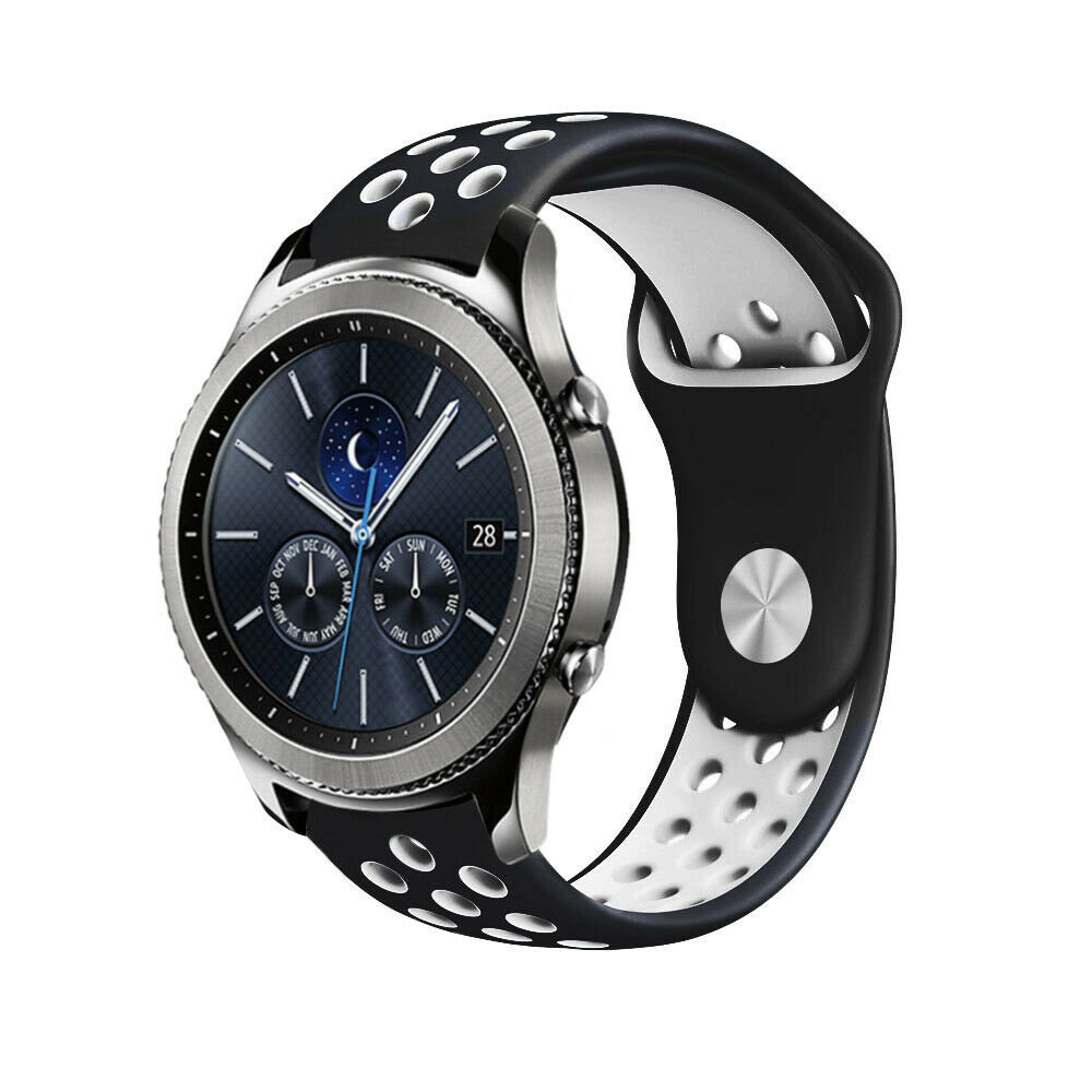 Strap-it Strap-it Bracelet sport Samsung Gear S3 (noir/blanc) Strap-it Strap-it Bracelet sport Samsung Gear S3 (noir/blanc)