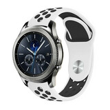 Strap-it Bracelet sport Samsung Gear S3 (blanc/noir)