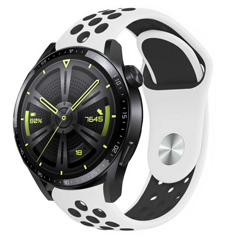 Strap-it Strap-it Bracelet sport Huawei Watch GT 3 46mm (blanc/noir)