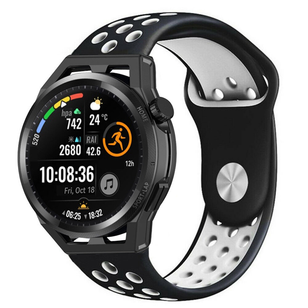Strap-it Strap-it Bracelet sport Huawei Watch GT Runner (noir/blanc)