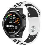 Strap-it Bracelet sport Huawei Watch GT Runner (blanc/noir) Strap-it Bracelet sport Huawei Watch GT Runner (blanc/noir)