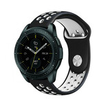 Strap-it Bracelet sport Samsung Galaxy Watch 42mm (noir/blanc)