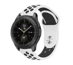 Strap-it Bracelet sport Samsung Galaxy Watch 42mm (blanc noir) Strap-it Bracelet sport Samsung Galaxy Watch 42mm (blanc noir)