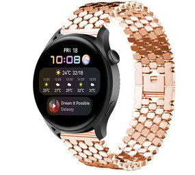 Strap-it Bracelet acier poisson Huawei Watch 3 (Pro) (or rose)