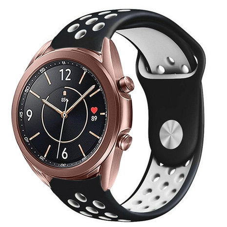 Strap-it Strap-it Bracelet sport Samsung Galaxy Watch 3 41mm (noir/blanc) Strap-it Strap-it Bracelet sport Samsung Galaxy Watch 3 41mm (noir/blanc)