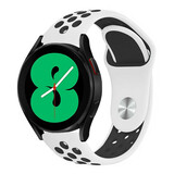 Strap-it Bracelet sport Samsung Galaxy Watch 4 - 40mm (blanc /noir) Strap-it Bracelet sport Samsung Galaxy Watch 4 - 40mm (blanc /noir)