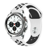 Strap-it Bracelet sport Samsung Galaxy Watch 4 Classic 42mm (blanc/noir)