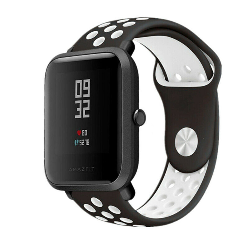 Strap-it Strap-it Bracelet sport Xiaomi Amazfit Bip (noir/blanc)