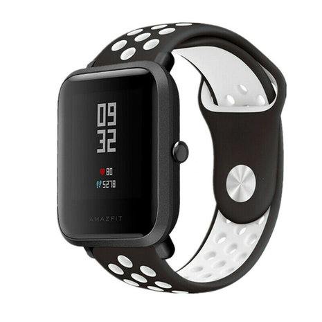 Strap-it Strap-it Bracelet sport Xiaomi Amazfit Bip (noir/blanc)