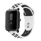 Strap-it Bracelet sport Xiaomi Amazfit Bip (blanc /noir) Strap-it Bracelet sport Xiaomi Amazfit Bip (blanc /noir)