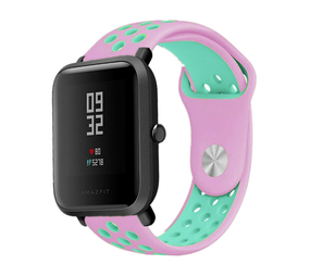 Strap-it Bracelet sport Xiaomi Amazfit Bip (rose/aqua) Strap-it Bracelet sport Xiaomi Amazfit Bip (rose/aqua)